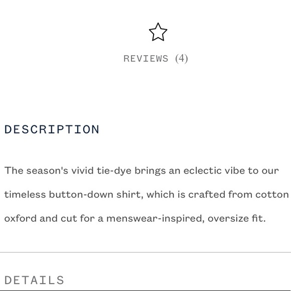 POLO sz 4 Tie-dye “big shirt” in thick cotton NWOT - Picture 10 of 11